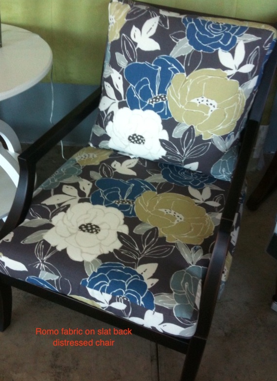 romo chair 2 romo fabric on slat back chair