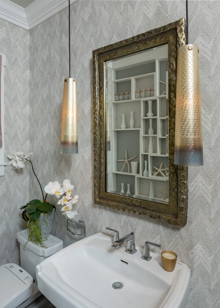 Architectural Inspiration in a.....what?? 5 The style of fixtures in a powder bath is oh so important to the overall design plan.
