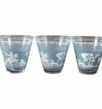 Vintage Blue White shot glass set