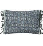 blue & white lumbar pillow