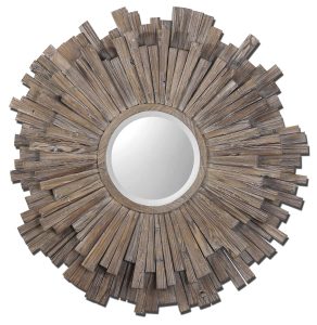 round driftwood mirror