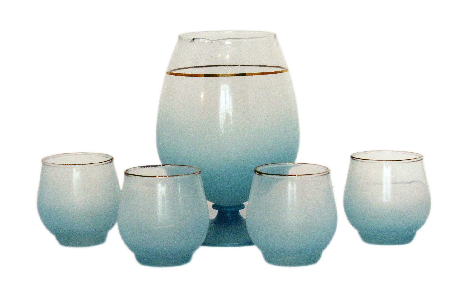 blue blendo ombre vintage bar ware