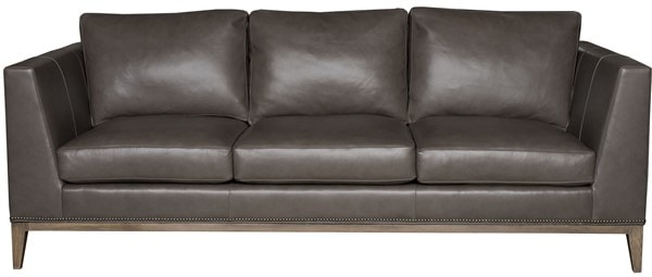 grey leather sofa