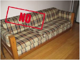 ugly plaid sofa