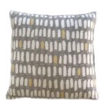 Grey, White & yellow pillow , custom fabric