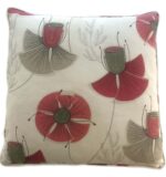 pink & white floral pillow