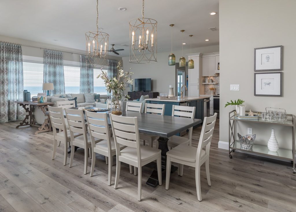 Coastal dining room design pensacola florida - neutral colors