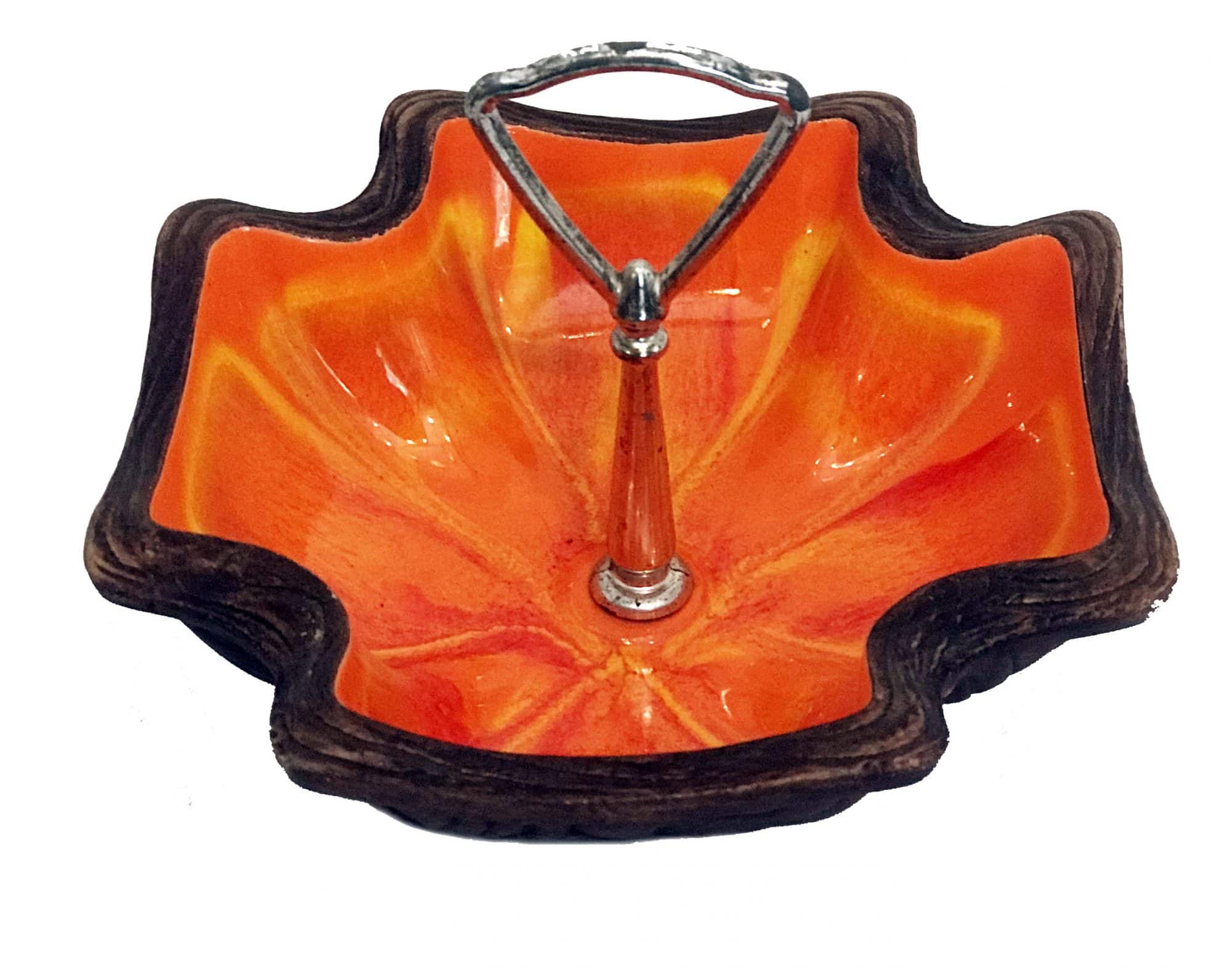 Vintage-Orange-glazed-ash-tray