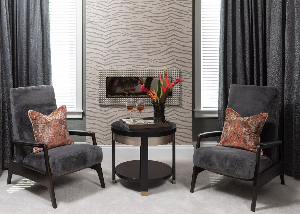 Grey sitting area in the Master Suite