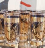 Vito Bari set of gold tumblers