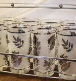 vintage Libbey glasses with carrier