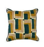 abstract throw pillow in detail interiors