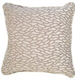 Grey and silver velvet throw pillow in detail interiors