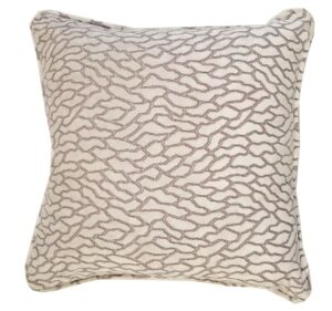 Grey and silver velvet throw pillow in detail interiors
