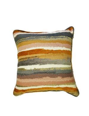 striped throw pillow in detail interiors
